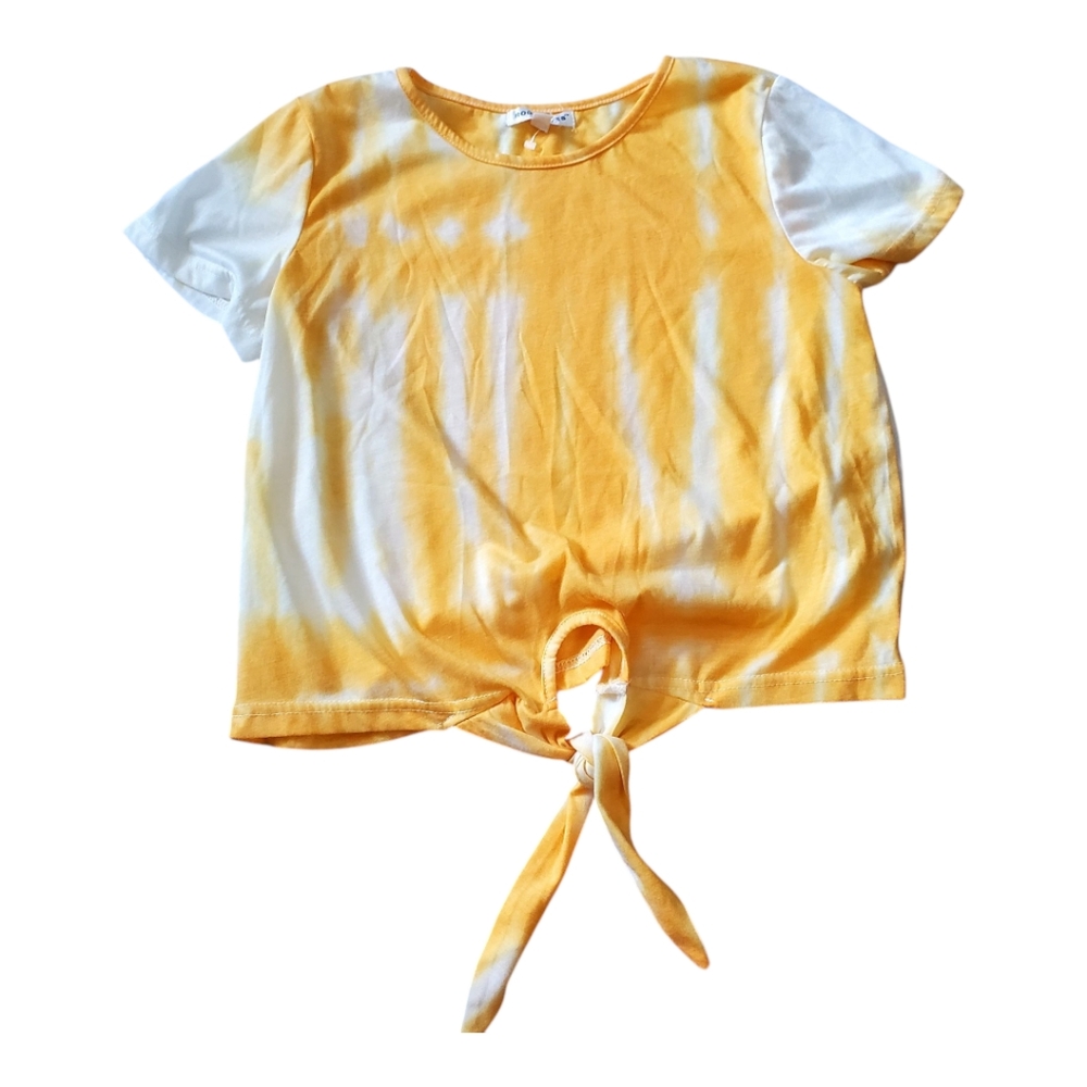 Tie-Dye Yellow and White Top Size M